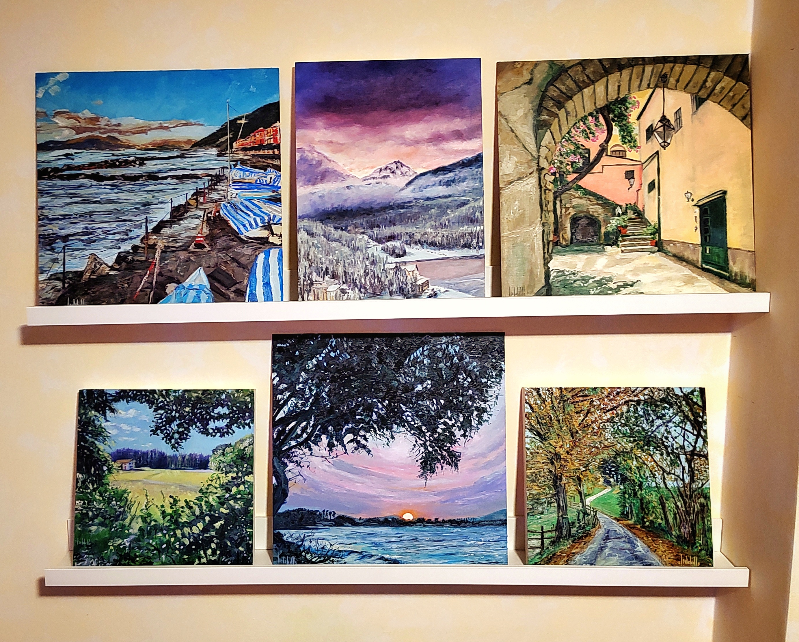 Paintings waiting for a new home.…